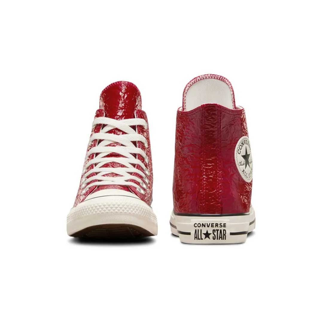 Converse - Chaussures montantes en cuir froissé Chuck Taylor All Star pour femme (A13385C)