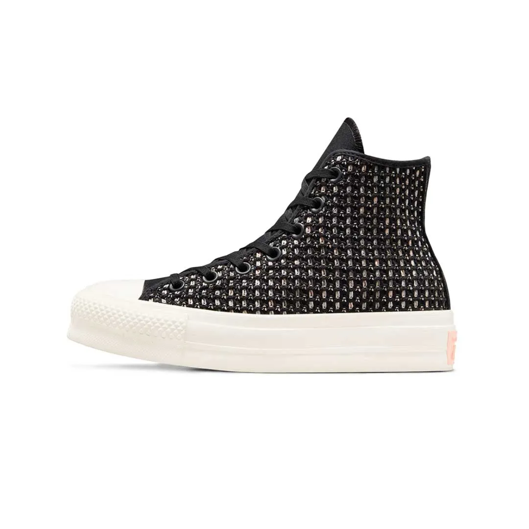 Converse - Chaussures montantes à plateforme crochet Chuck Taylor All Star pour femme (A09829C)
