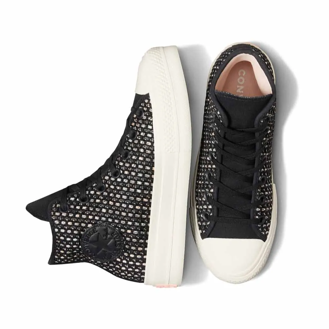 Converse - Chaussures montantes à plateforme crochet Chuck Taylor All Star pour femme (A09829C)