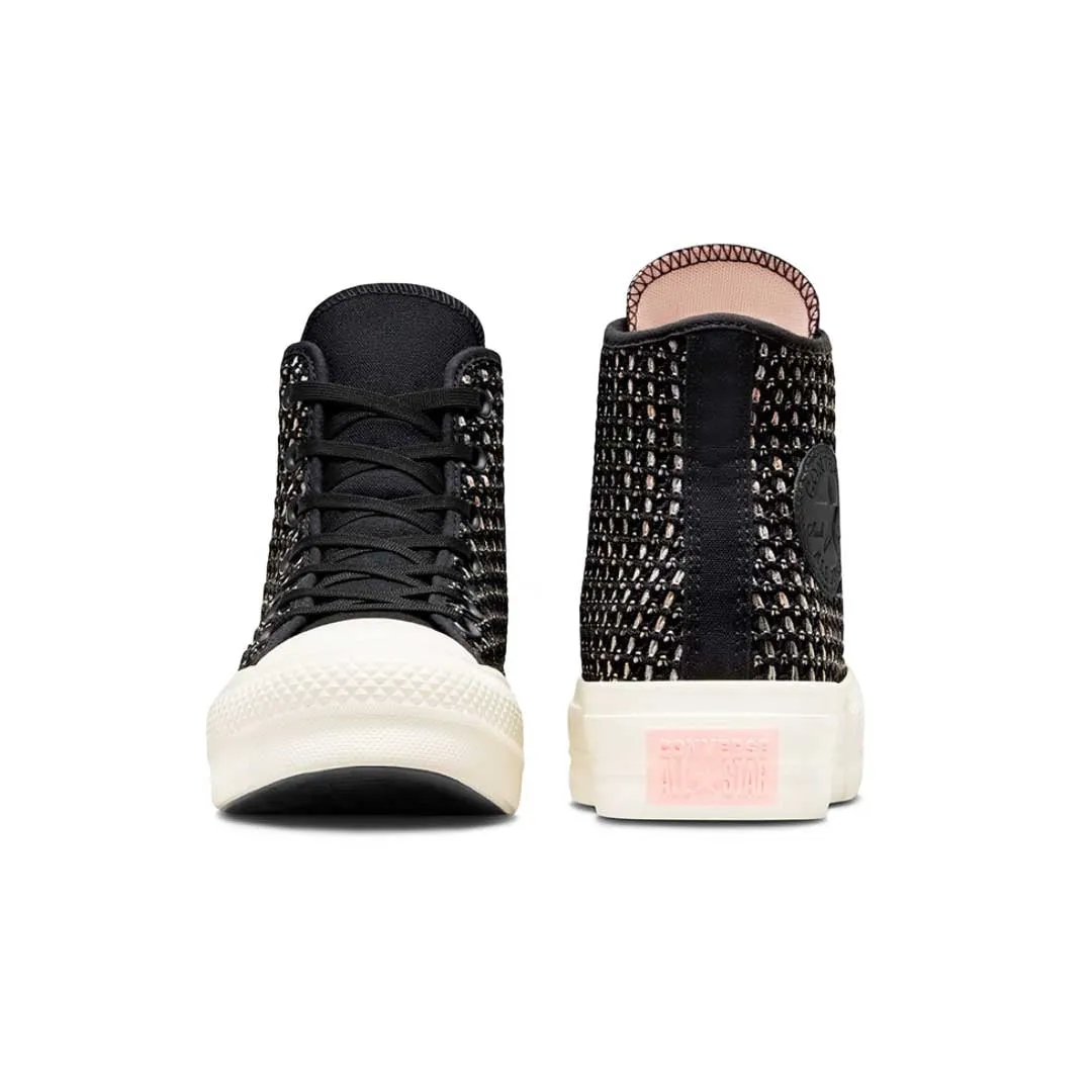 Converse - Chaussures montantes à plateforme crochet Chuck Taylor All Star pour femme (A09829C)