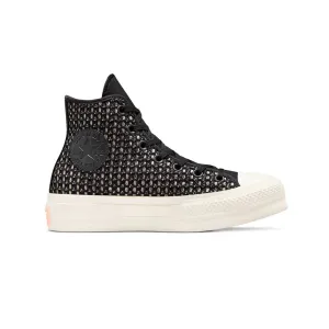 Converse - Chaussures montantes à plateforme crochet Chuck Taylor All Star pour femme (A09829C)