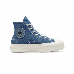 Converse - Chaussures montantes à plateforme Denim Chuck Taylor All Star pour femme (A12045C)