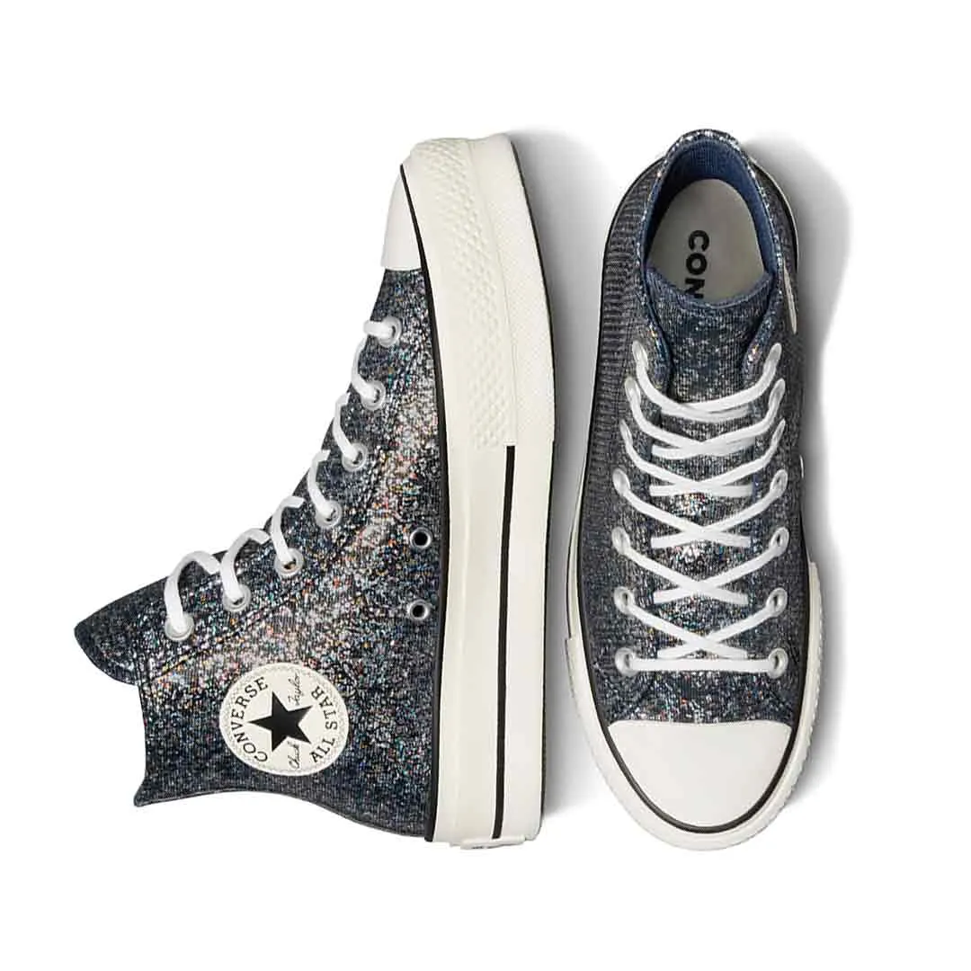 Converse - Chaussures montantes à plateforme pailletée Chuck Taylor All Star pour femmes (A09551C)