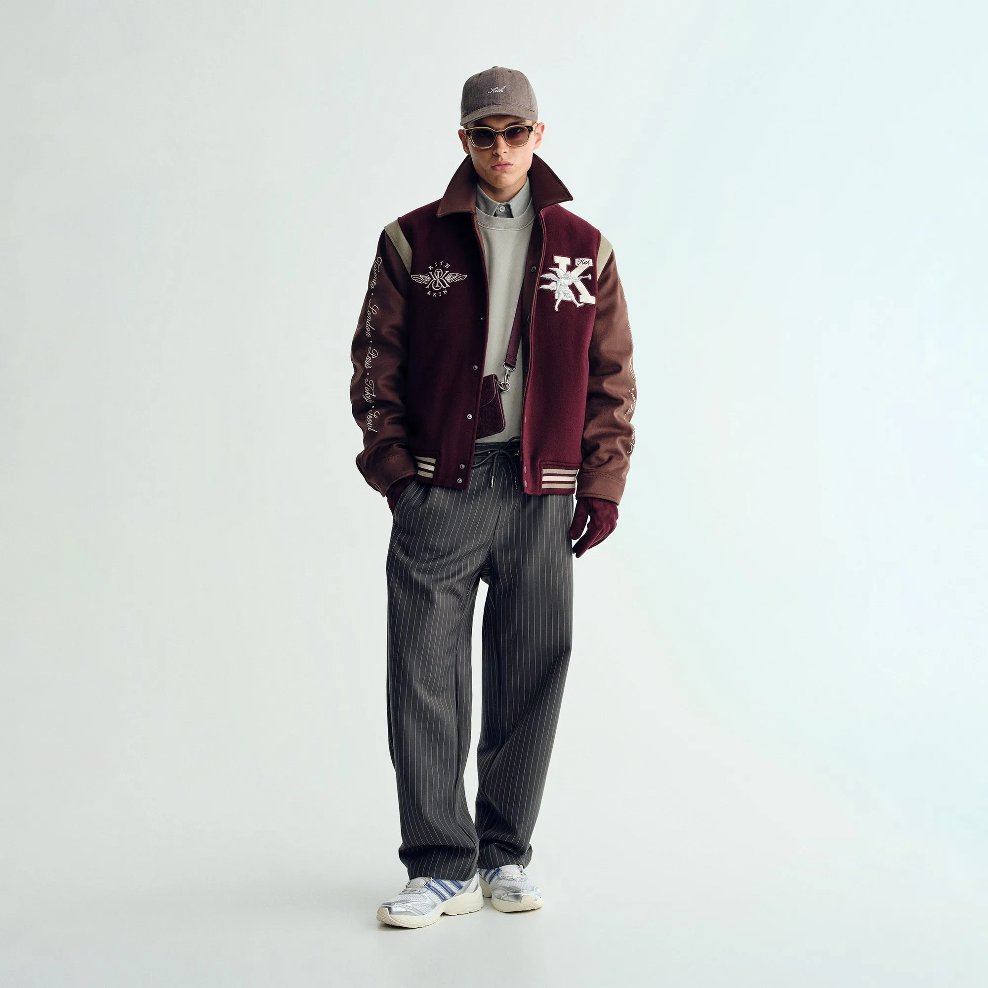 Kith Wool & Microsuede Varsity Jacket - Magma Comfortable Toe Box Tie-Dye Sleeve