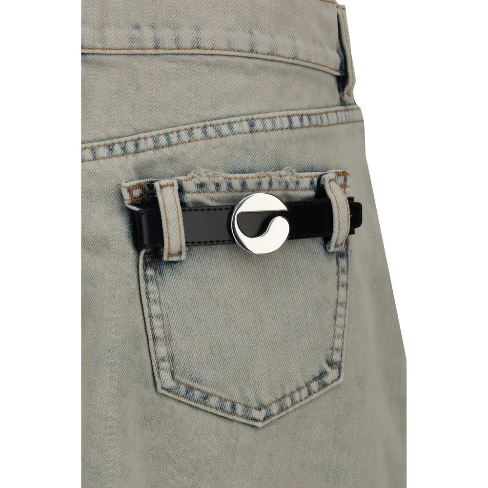 Coperni Minijupe asymétrique bleue pour femme