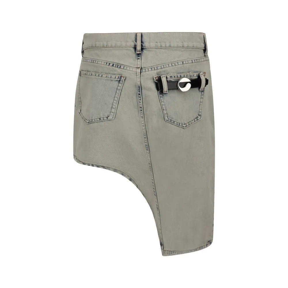 Coperni Minijupe asymétrique bleue pour femme