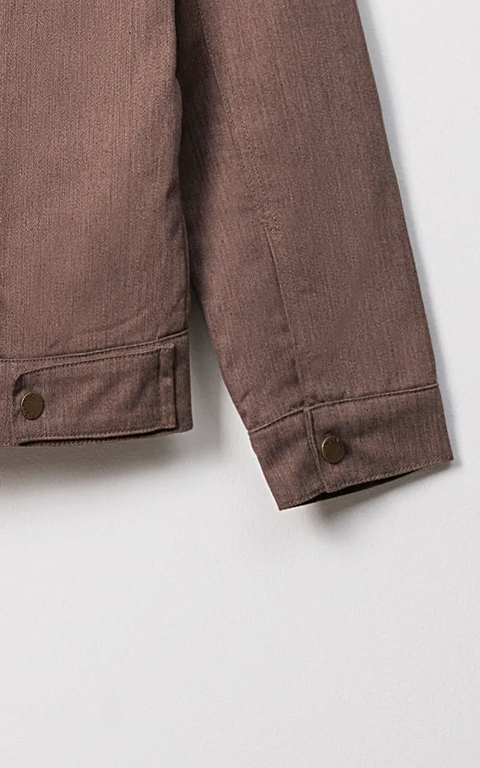 Corduroy Collar Full Sleeve Jacket Brown PU Outsole Comfortable Crafting