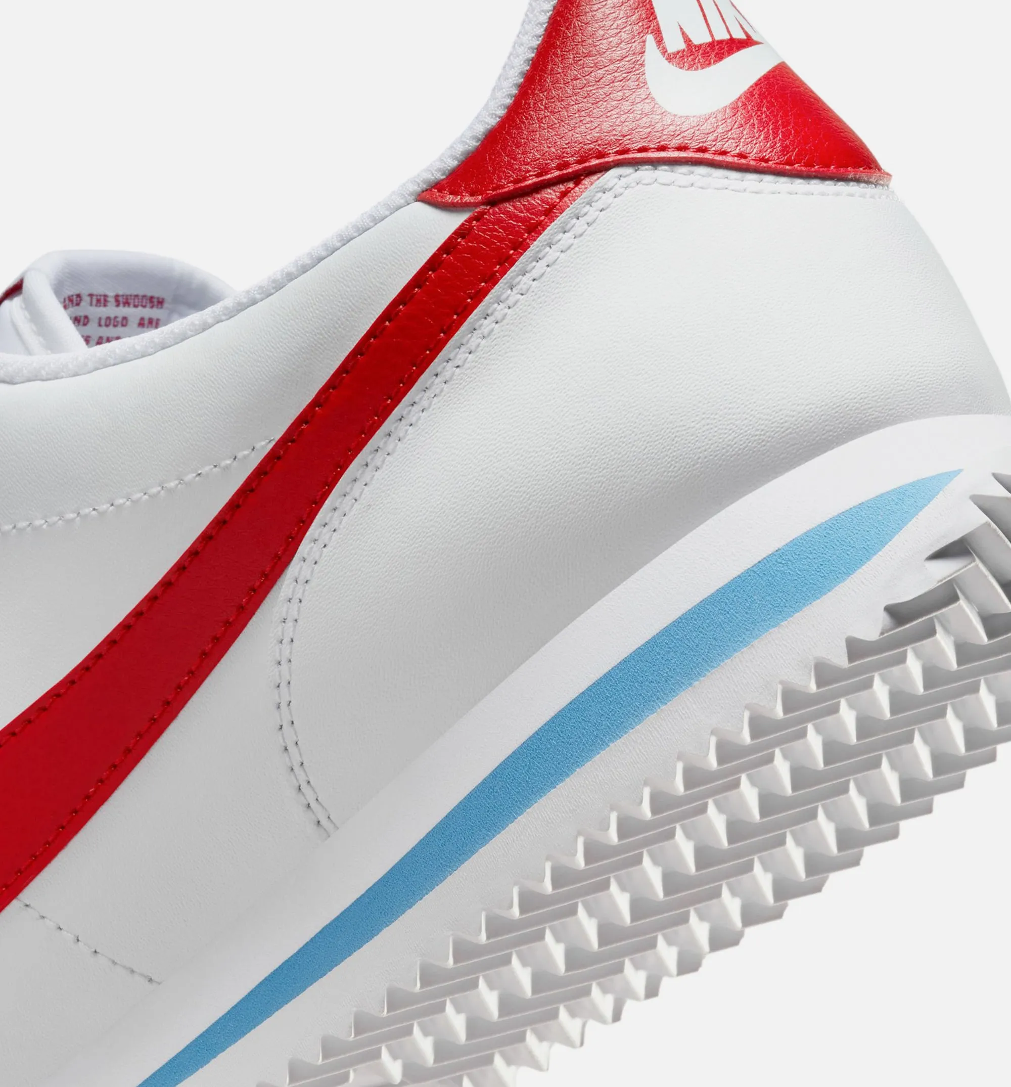 Cortez Forrest Gump Mens Lifestyle Shoe - White/Varsity Blue/Varsity Red Tie Front
