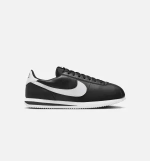Cortez Leather Mens Lifestyle Shoe - Black/White Welded Construction