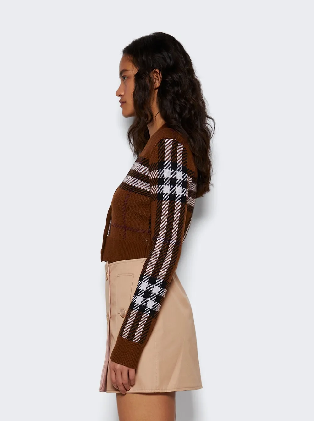 Jupe courte en gabardine de coton