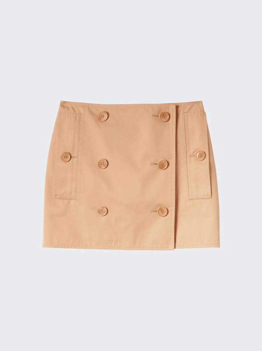 Jupe courte en gabardine de coton