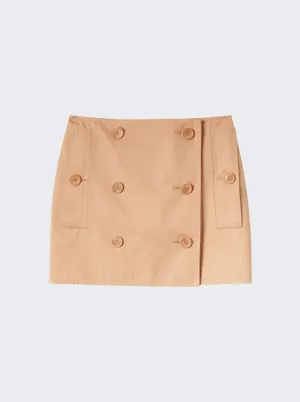 Jupe courte en gabardine de coton