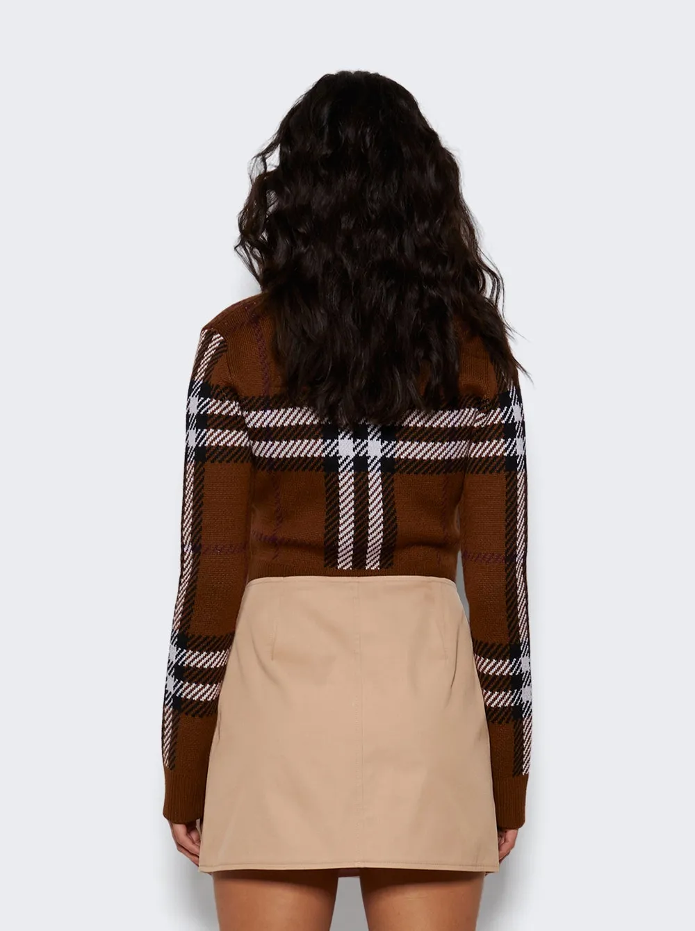 Jupe courte en gabardine de coton