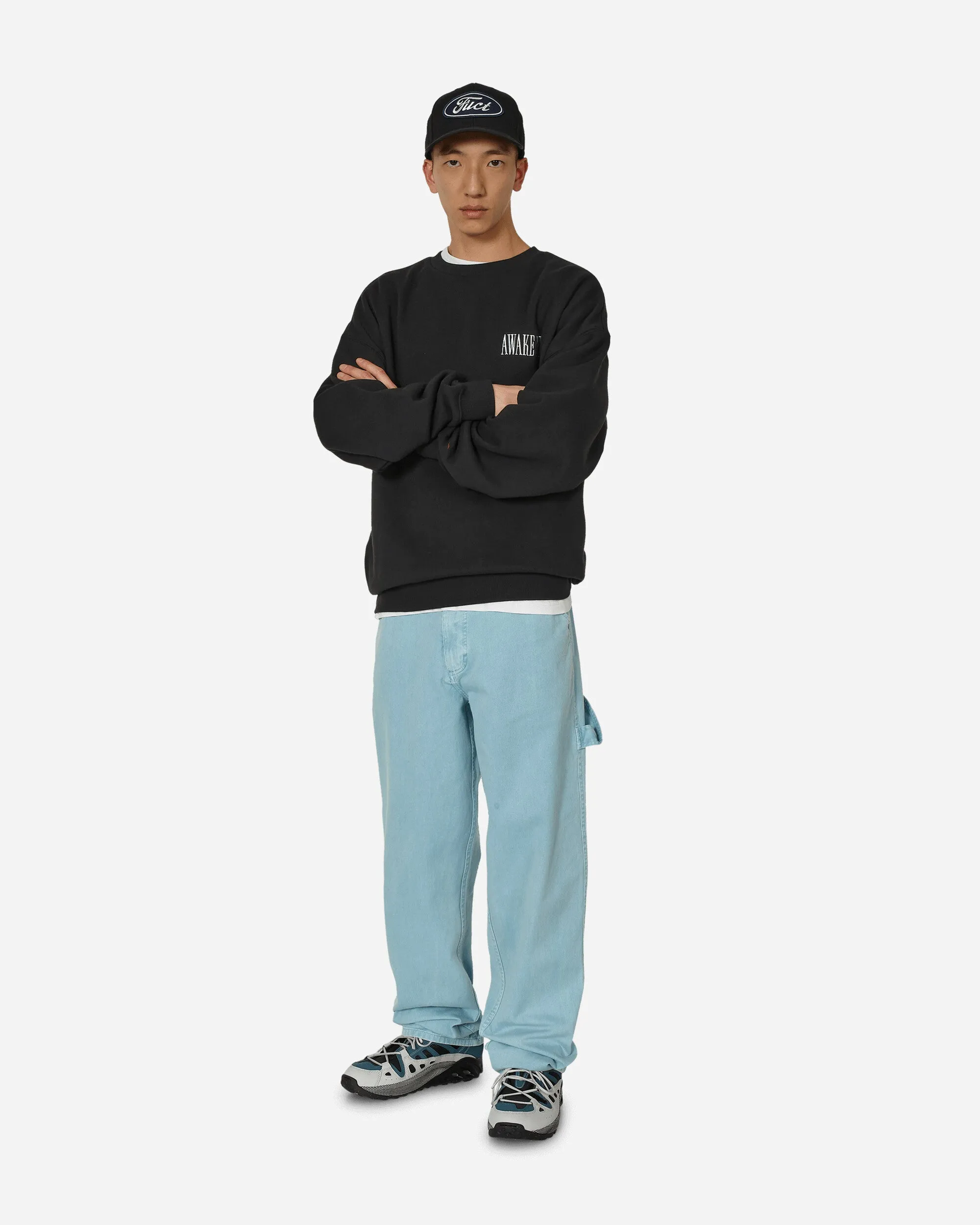 DTG Printing Unhemmed Cotton Painter Pants Blue