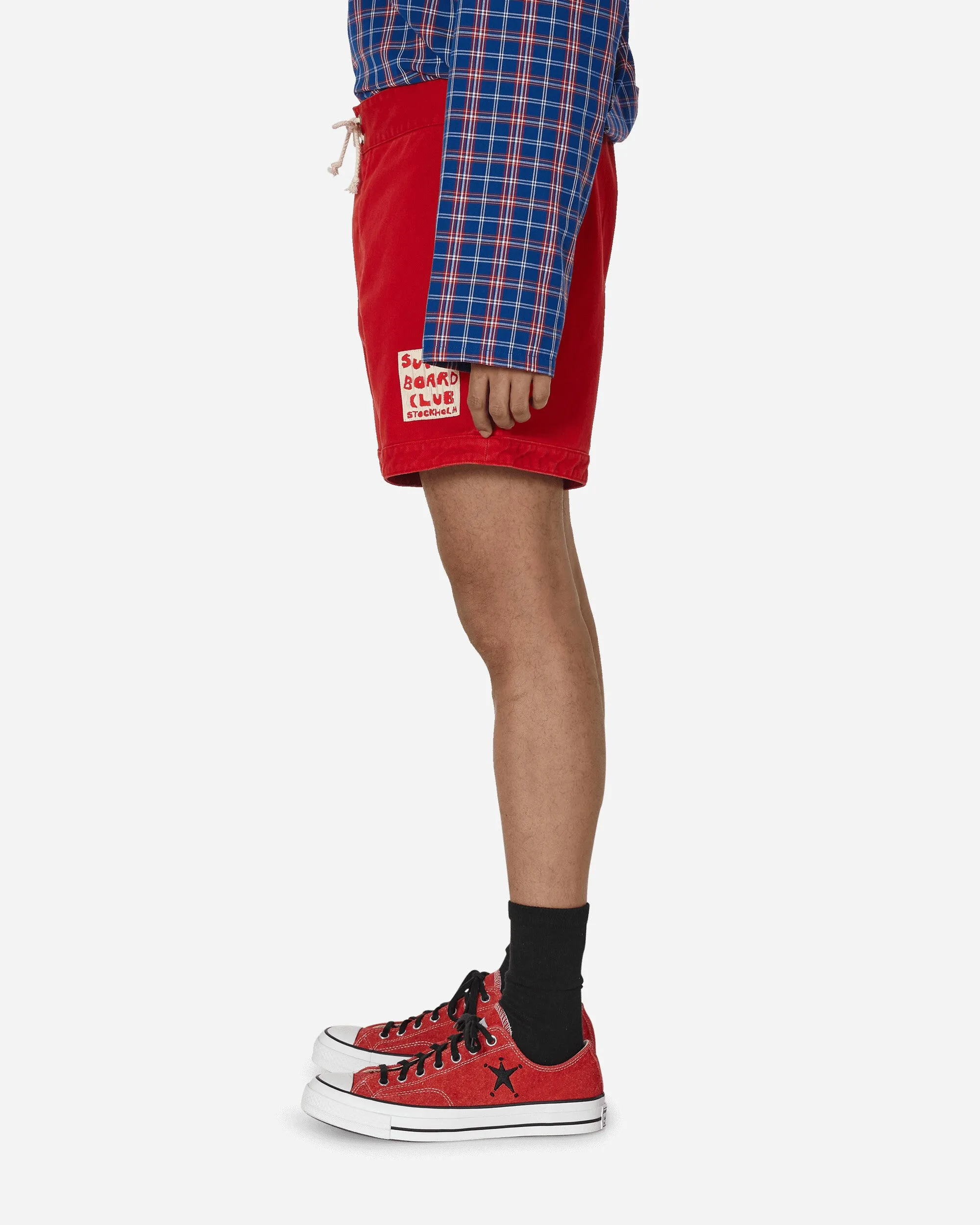 Cotton Twill Shorts Red Knitwear Bargaining