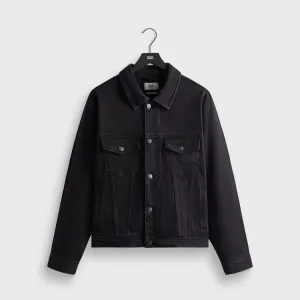 Kith Centre Denim Jacket - Black Tweed Fabric Lazy Day