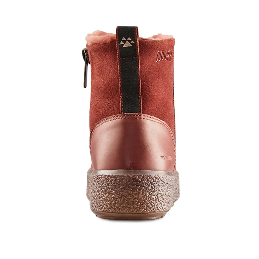 Cougar - Bottes d'hiver imperméables pour femmes en daim balai avec laine d'agneau véritable (BROOM-RUSSET)