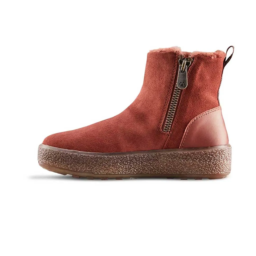 Cougar - Bottes d'hiver imperméables pour femmes en daim balai avec laine d'agneau véritable (BROOM-RUSSET)