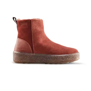 Cougar - Bottes d'hiver imperméables pour femmes en daim balai avec laine d'agneau véritable (BROOM-RUSSET)