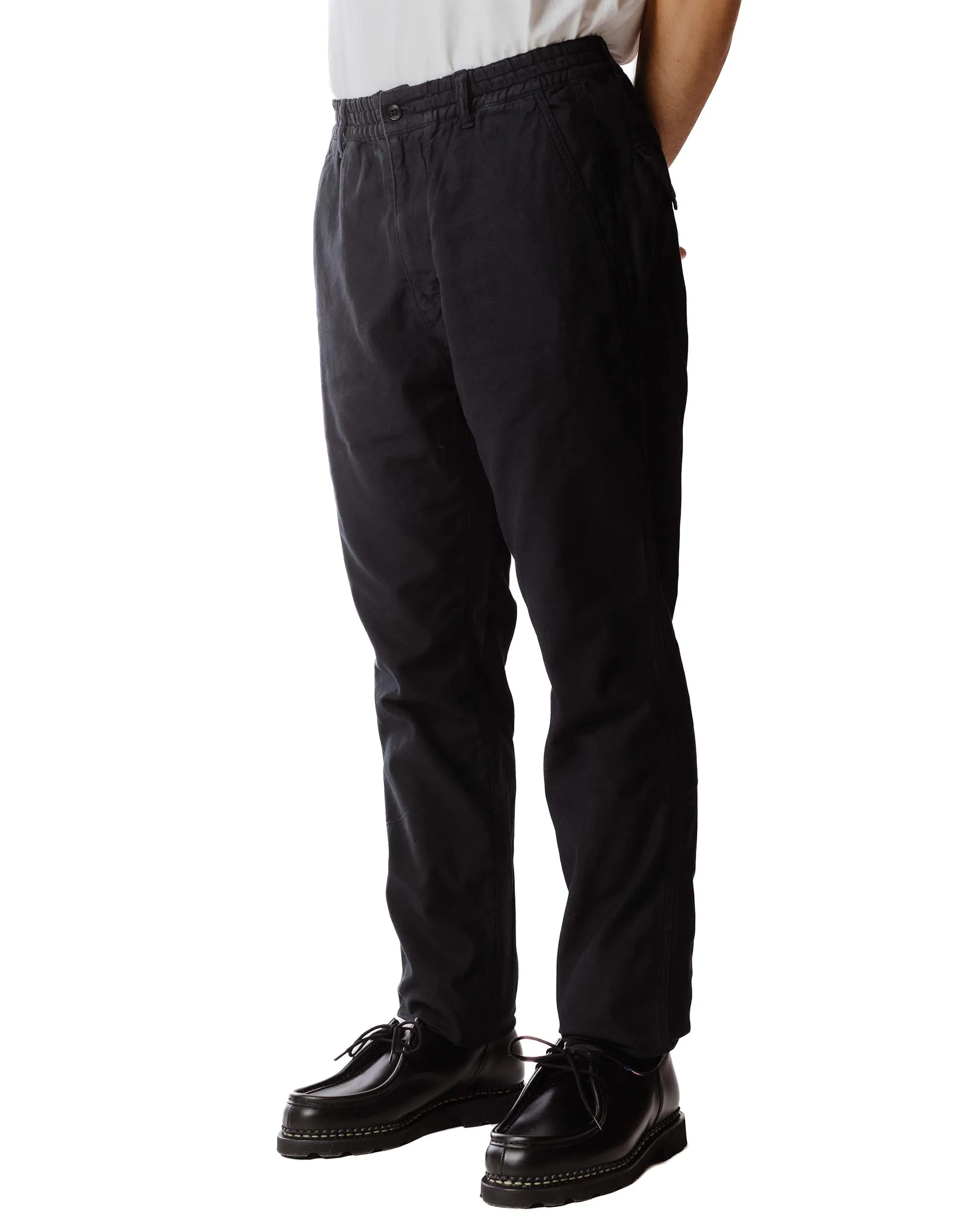 Comfortable Length Comfortable Snowboarding Balance Sage De Cret Cotton/Linen Satin Back Crepe Tapered Pants Black