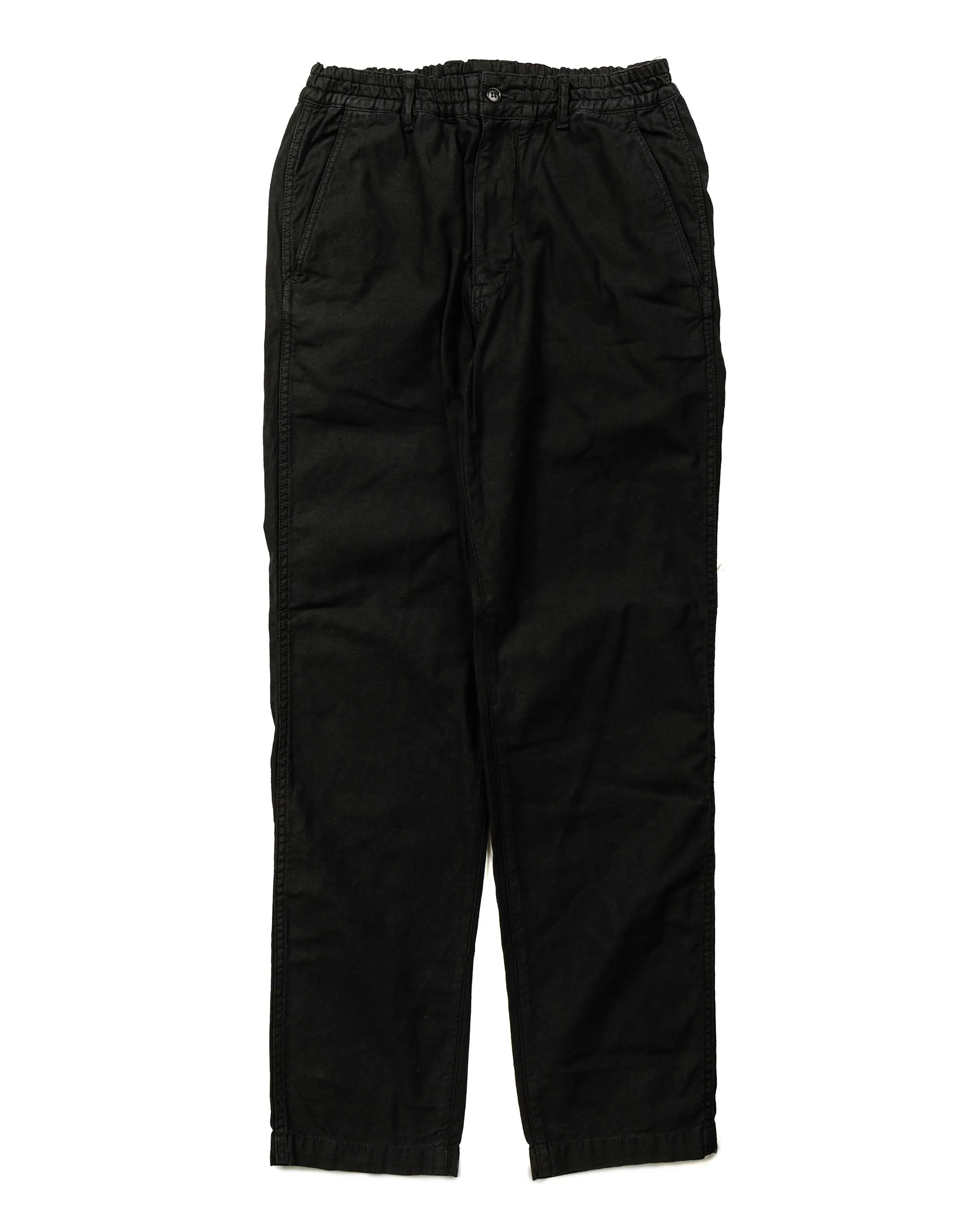 Sage De Cret Cotton/Linen Satin Back Crepe Tapered Pants Black Comfortable Award Ceremony Prestige