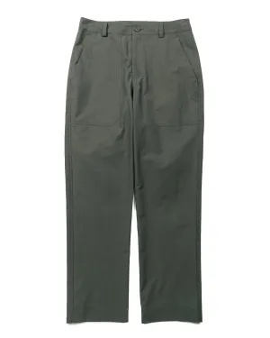 Wanze Straight Leg Baker Pant Structured Cotton Green Smoke Drawstring Layer Bronze Statue
