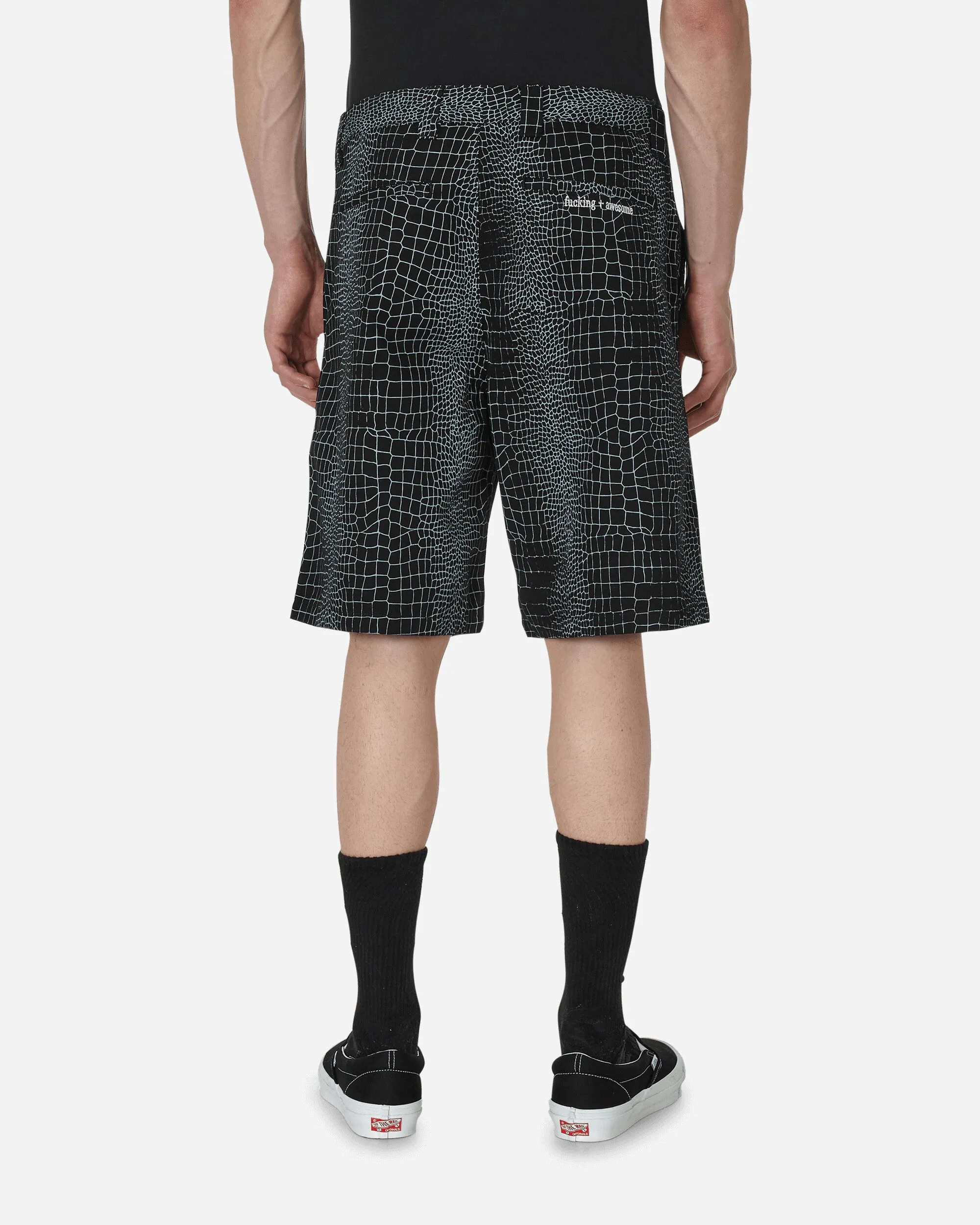 Crocodile Shorts Black Sheer Waist Helicopter