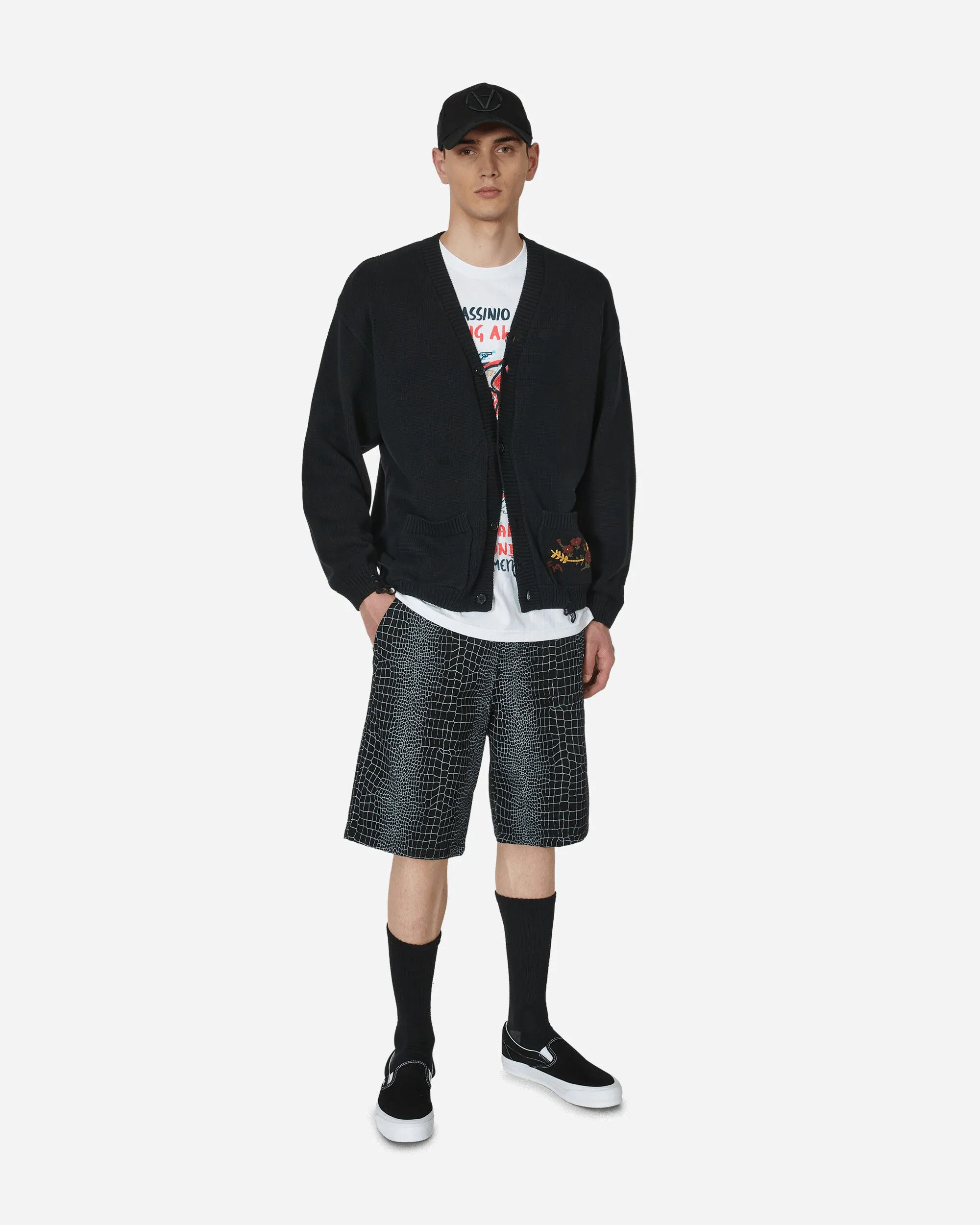 Crocodile Shorts Black Comfortable Chin