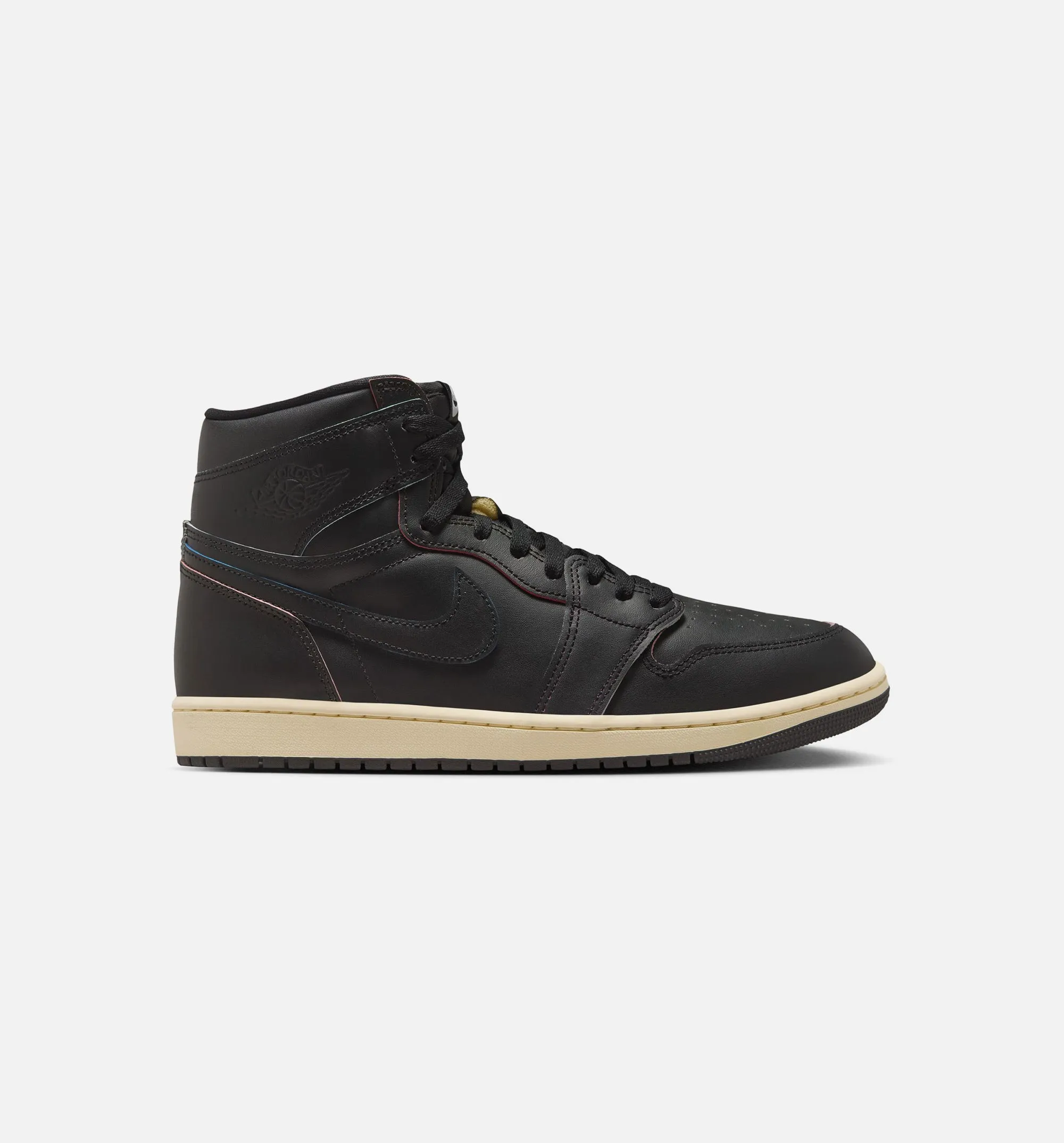 Air Jordan 1 Retro High Og Black And Muslin Mens Lifestyle Shoe - Black/Black/Muslin Comfortable Gel Cushion