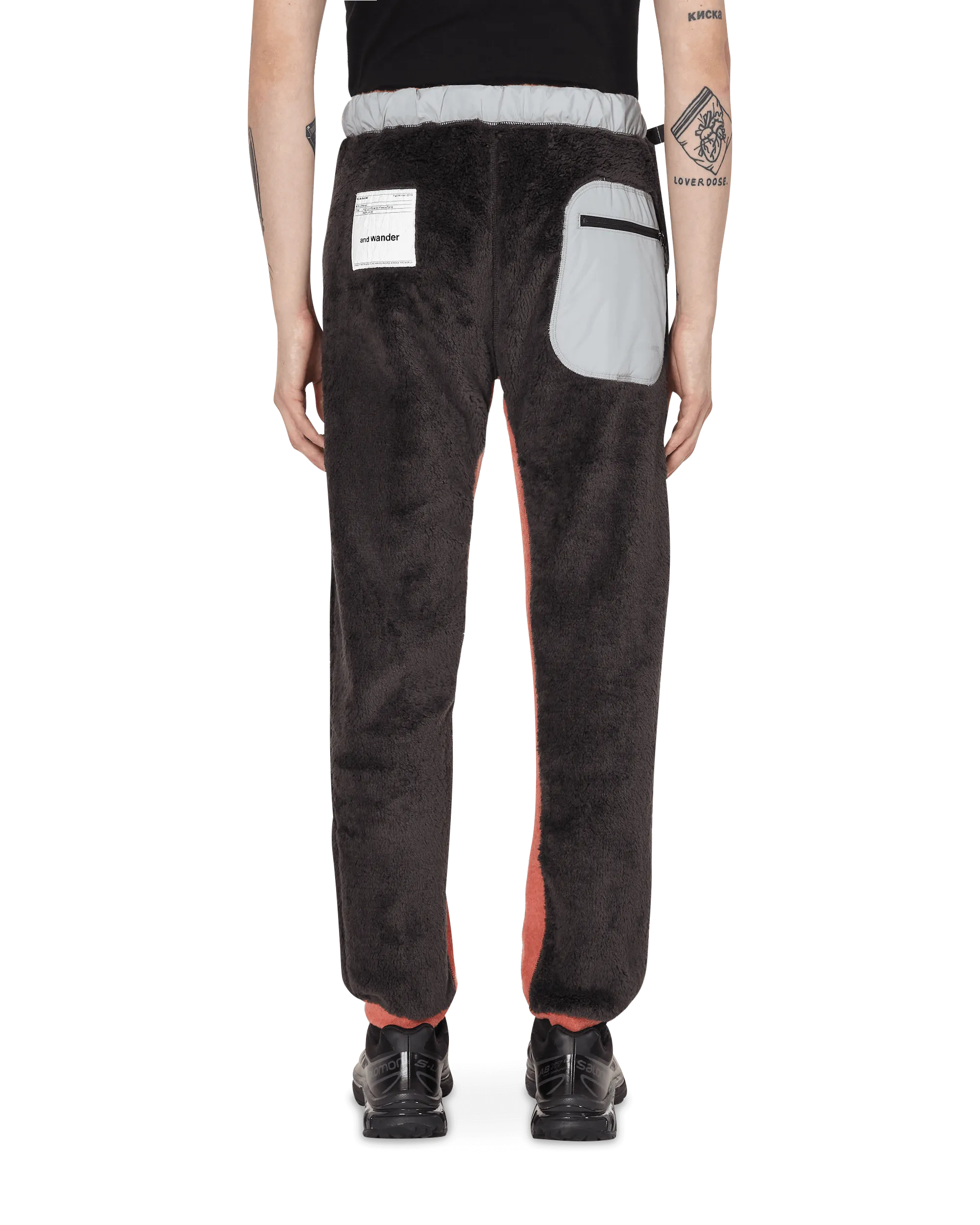 Slam Jam High Loft Polartec Fleece Pants Black Soft Edge Smooth Strap Appearance