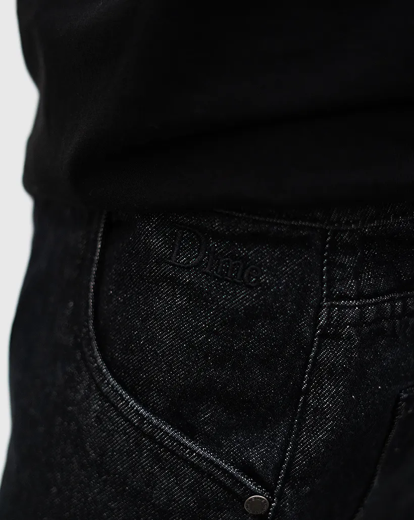 Sailing Dime Classic Baggy Denim Pants - Black Washed