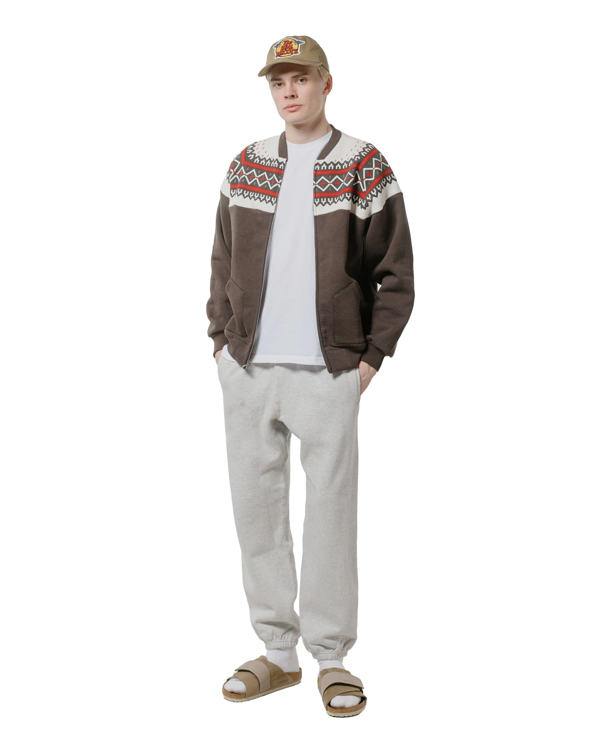 Checkered Canvas Skirt The Real Mccoy'S Mc24116 10 Oz. Loopwheel Sweat Pants Snow Gray