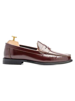 Penny Loafer - Brown Polished Leather Footwear for the Fearless