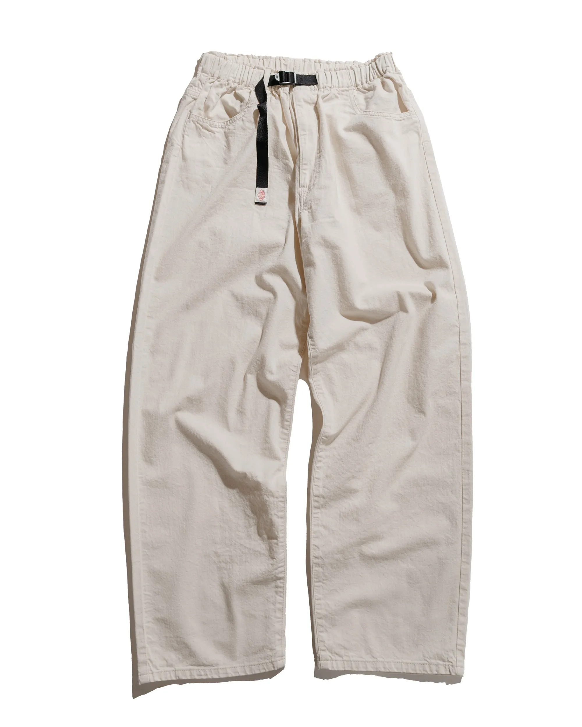 Danton Colour Denim Tuck Belted Pant Ecru HookAndLoop Comfortable Roll