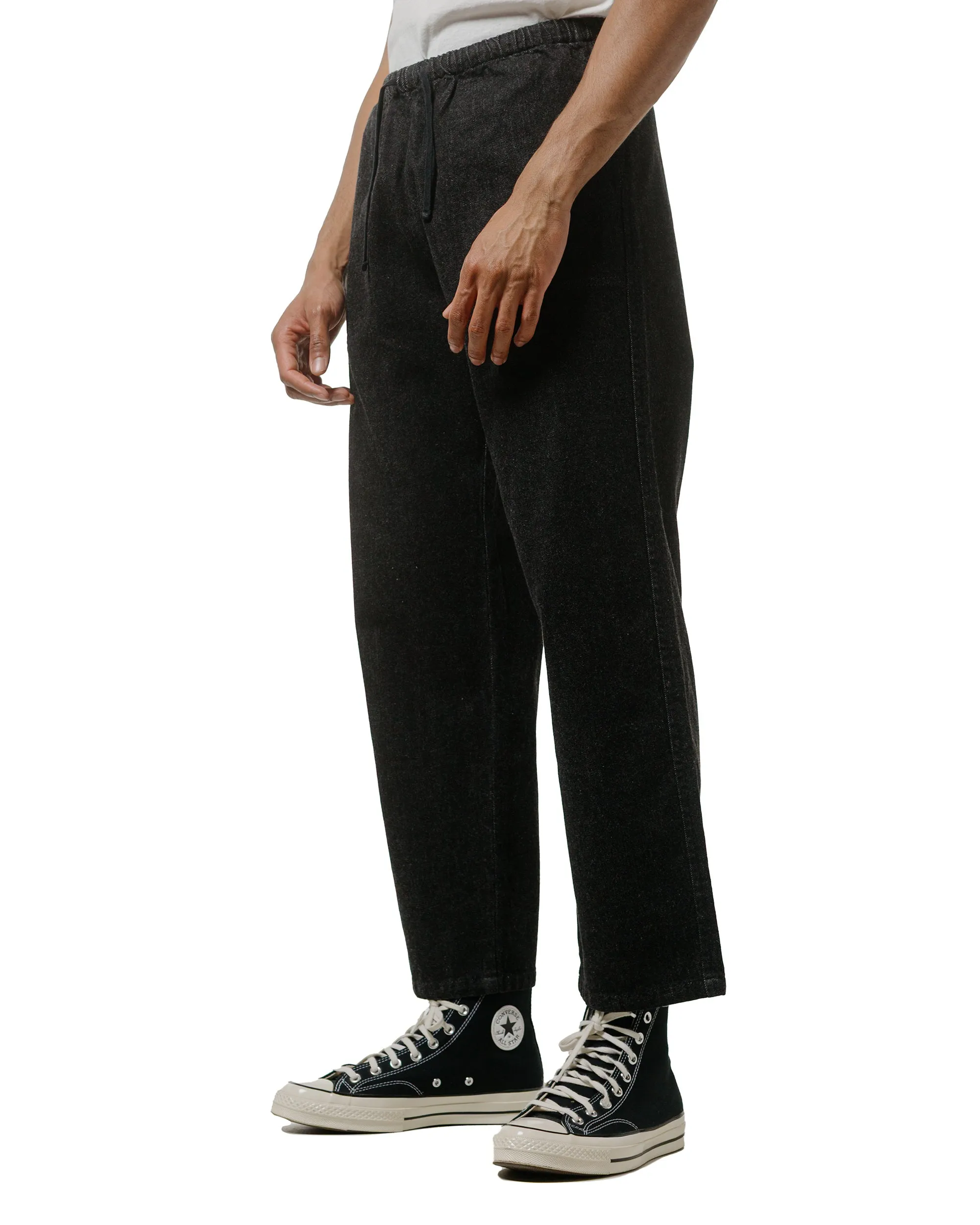 Bulky Yarn Comfortable" Danton Denim Easy Pants Black