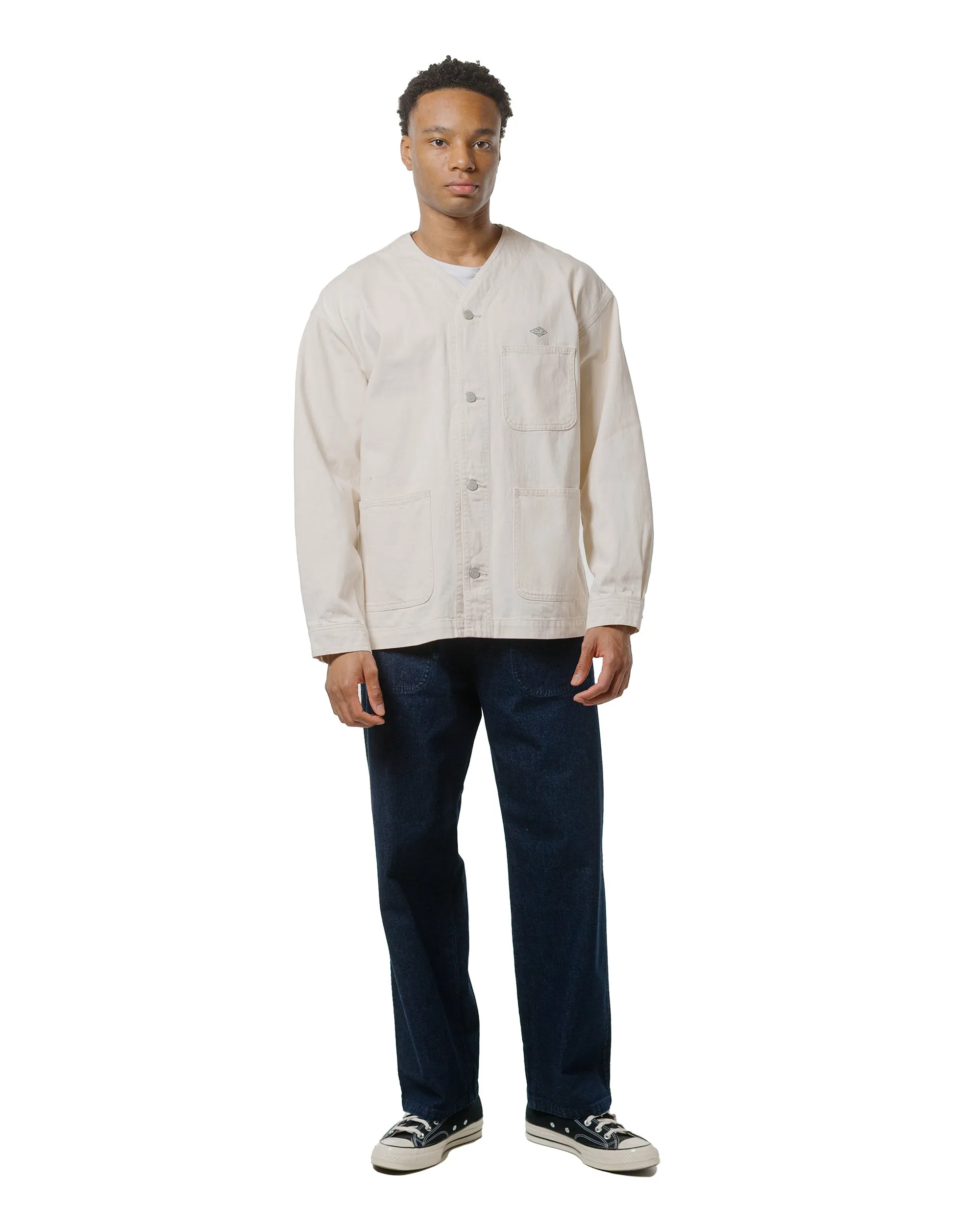 Studding Thin Yarn Danton Denim Easy Pants Indigo