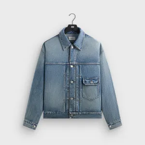 Binding Tape Comfortable Robot Kith Alonzo Denim Jacket - Mid Indigo