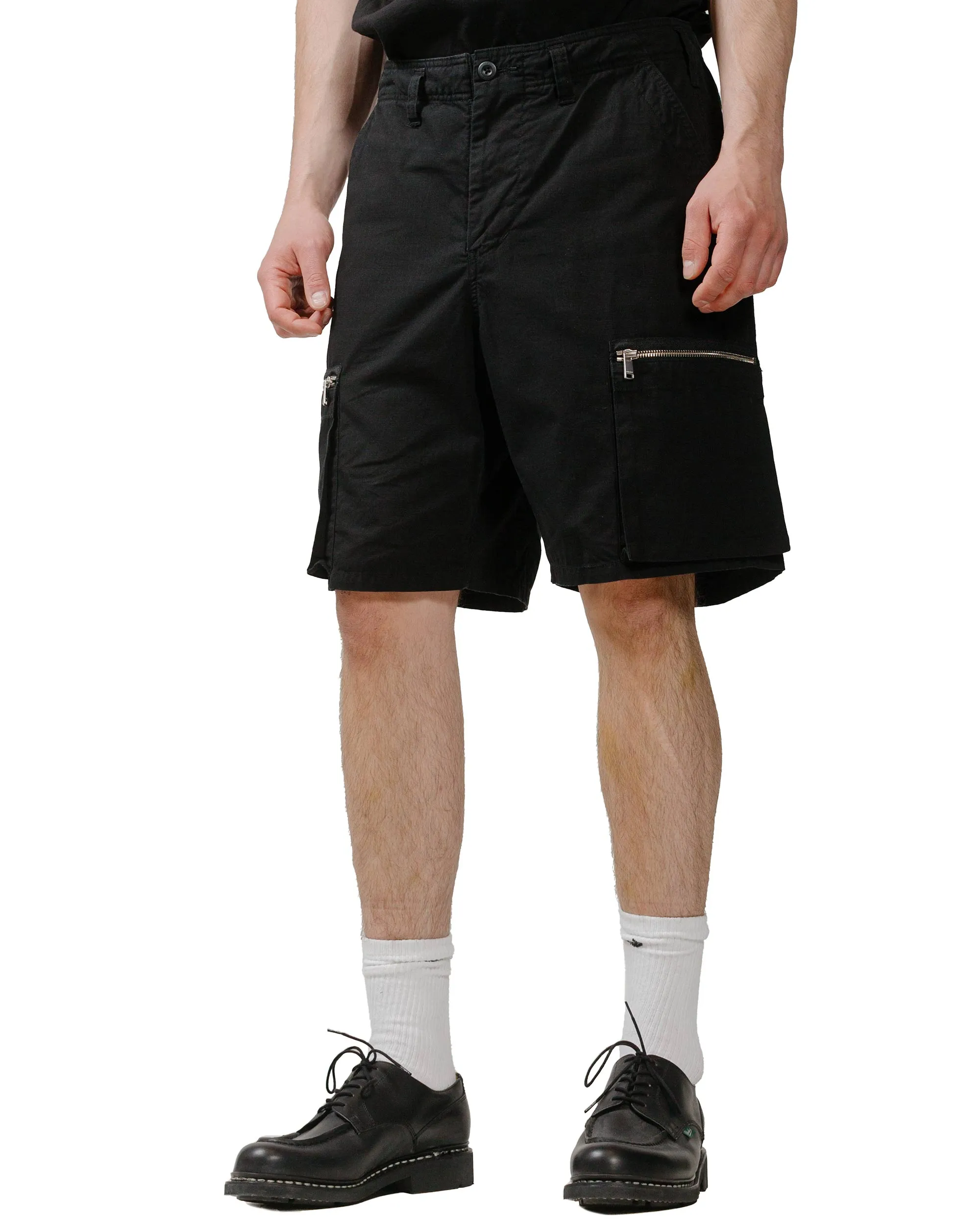 Nonnative Trooper 6P Shorts Cotton Ripstop Black Excellent Breathability Faded