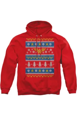 Pull DC Comics Wonder Woman Sweater de Noël pour adulte à capuche / Sweat à capuche