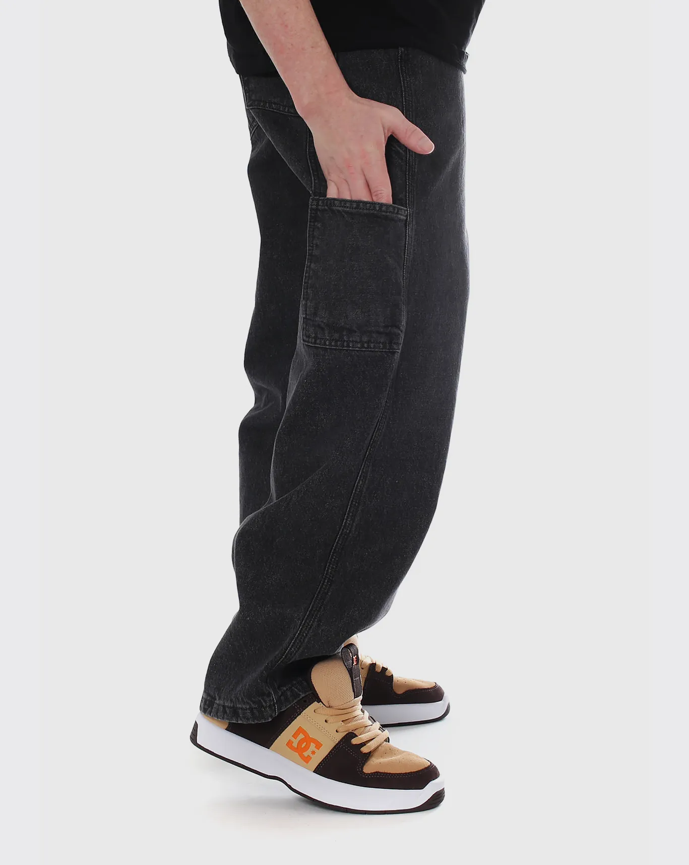 Dc Worker Carpenter Denim Pant - Black - Sale Studded Option