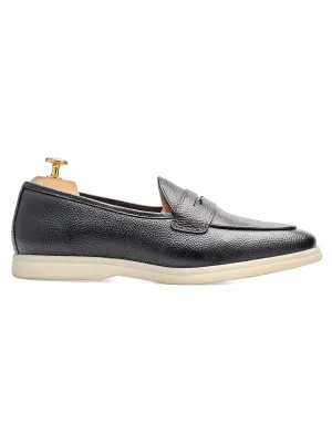 Built to Move You Labor Day Sale Pietro Belgian Loafer - Black Pebble Grain Leather (Soflex Sole)