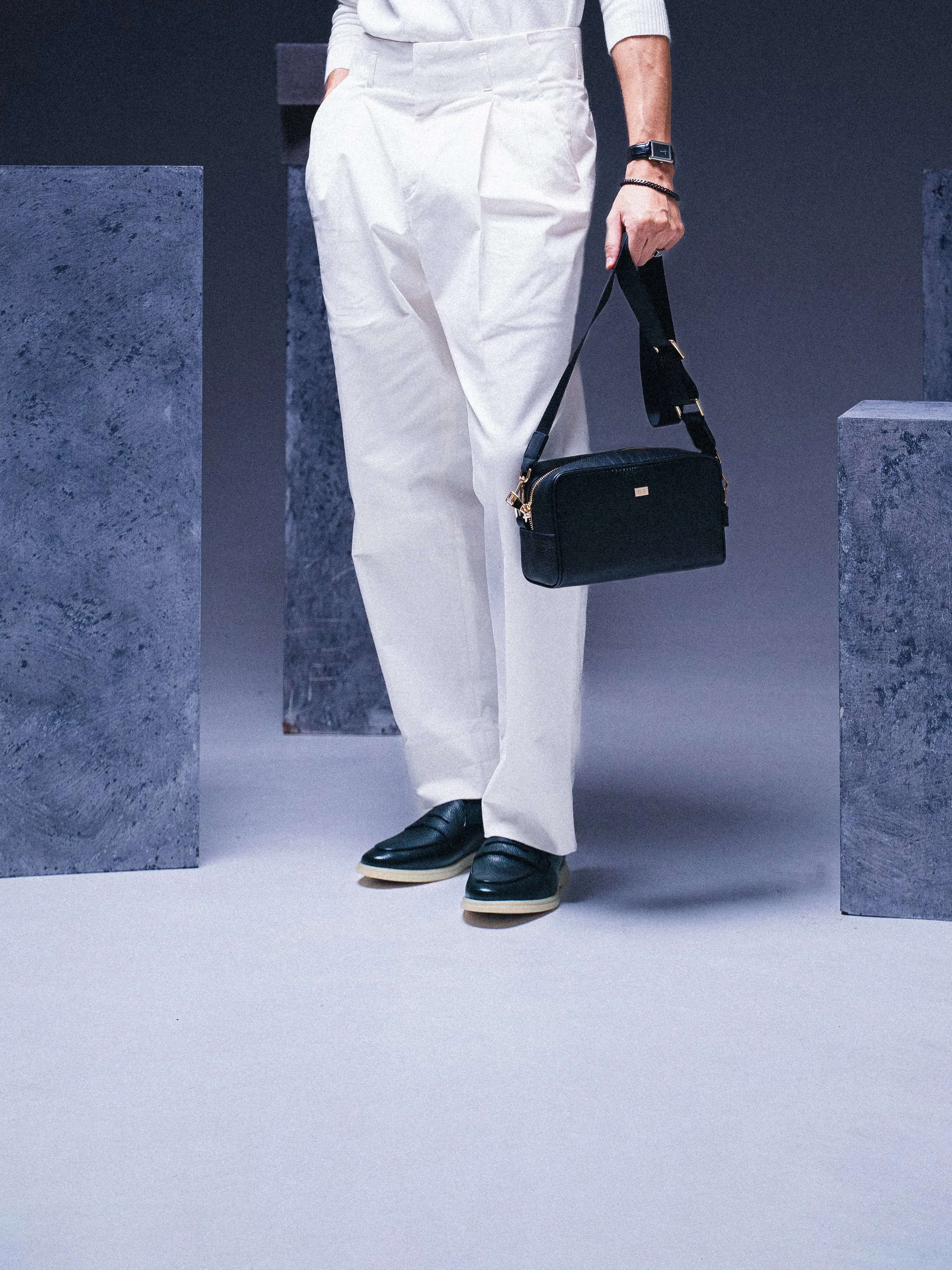 Pietro Belgian Loafer - Black Pebble Grain Leather (Soflex Sole) Easter Sale