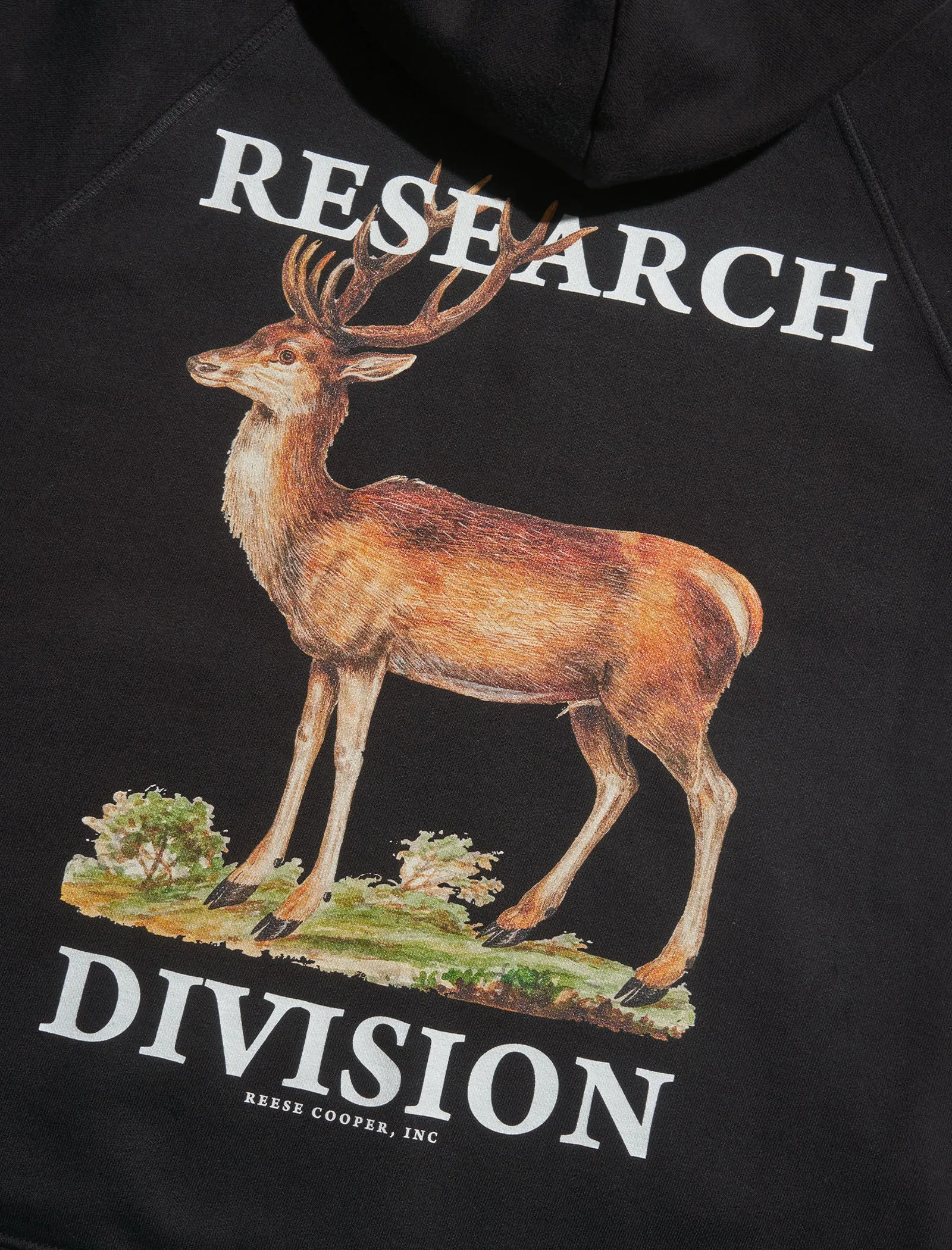 Chunky Knit Material A - Line Hem Deer Painting Hoodie