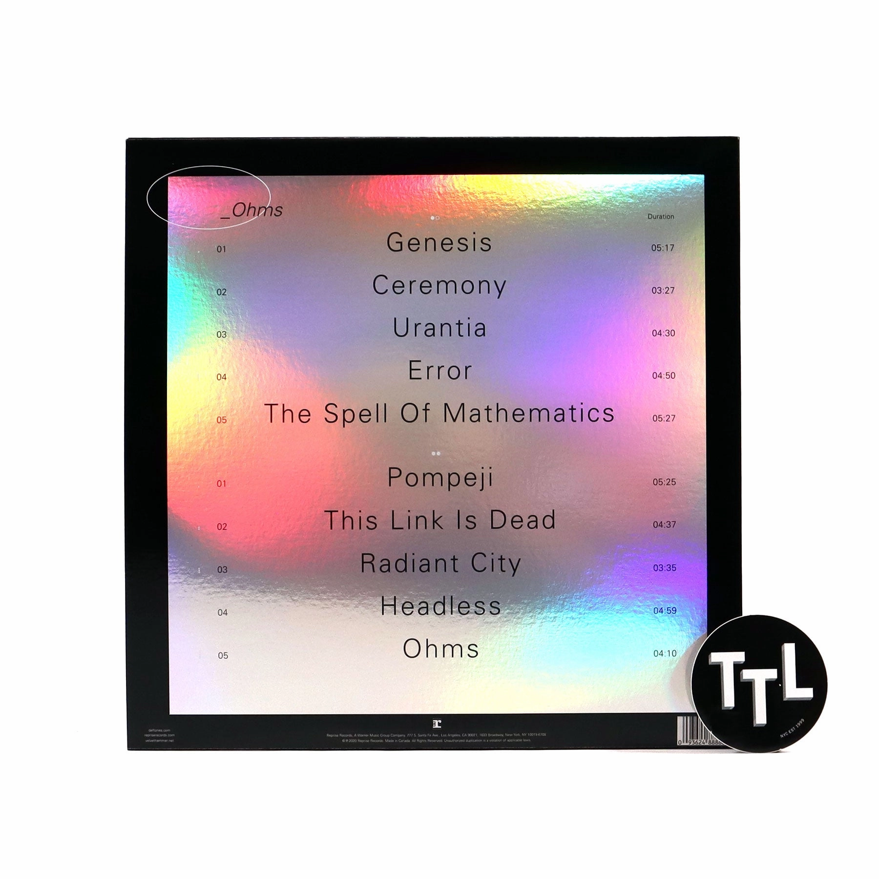 Deftones: Ohms (Clear Colored Vinyl) Vinyl LP