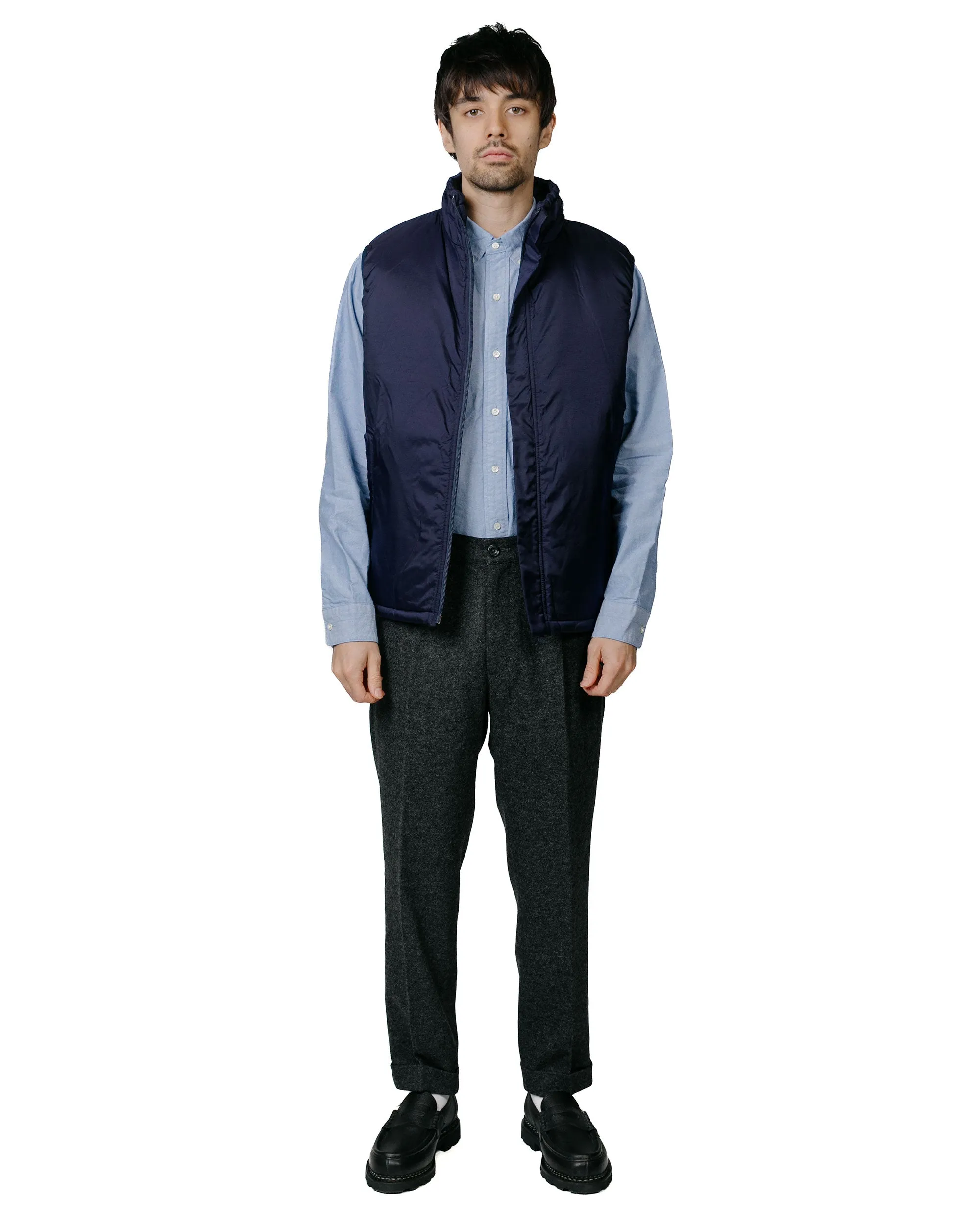 Beams Plus 1Pleat Wool Cashmere Grey Soft Pocket Linings