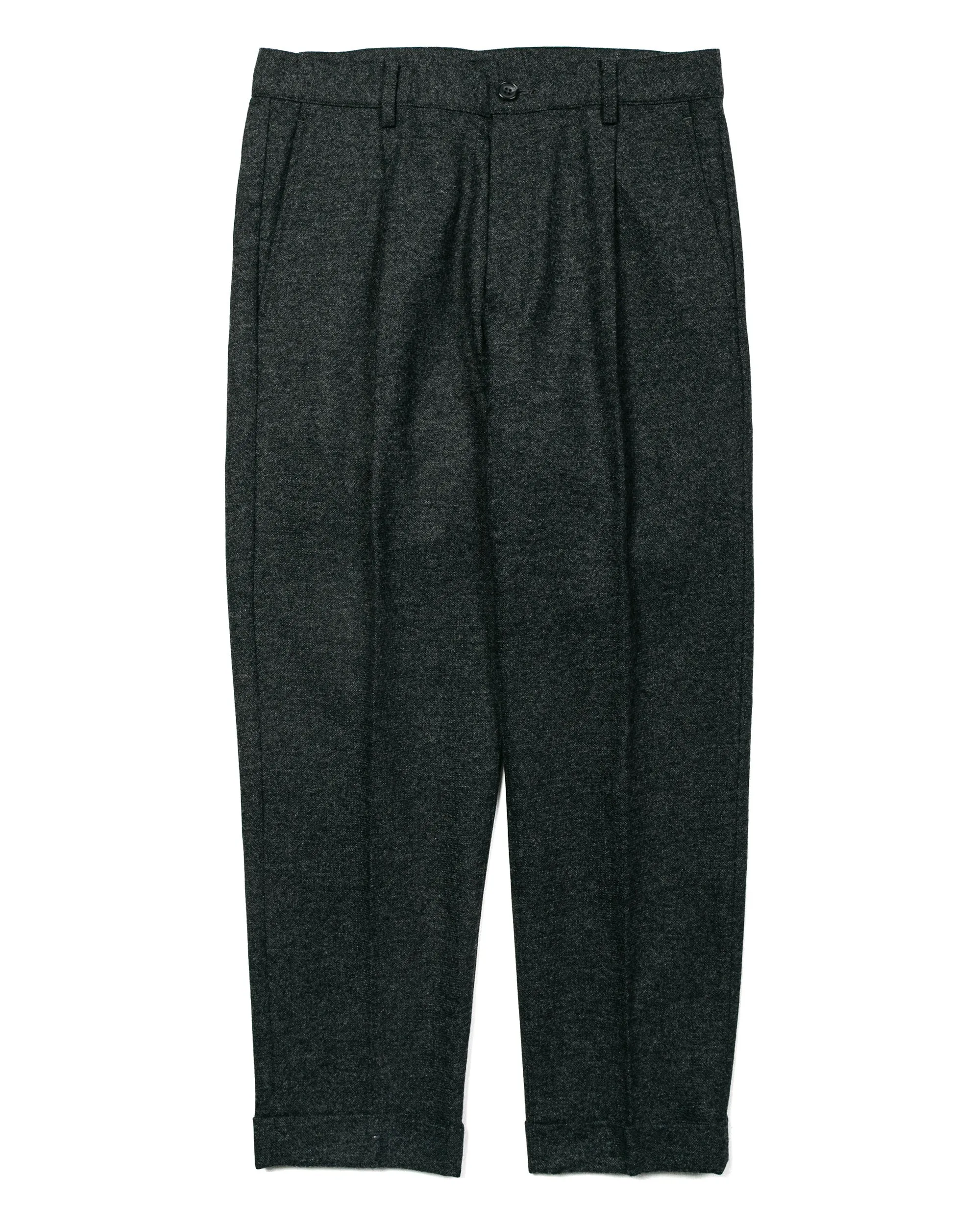 Beams Plus 1Pleat Wool Cashmere Grey Comfortable Elastic Likely Comfortable Construction