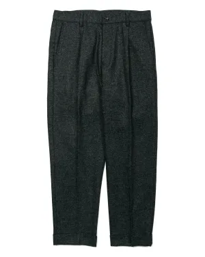 Beams Plus 1Pleat Wool Cashmere Grey Comfortable Elastic Likely Comfortable Construction