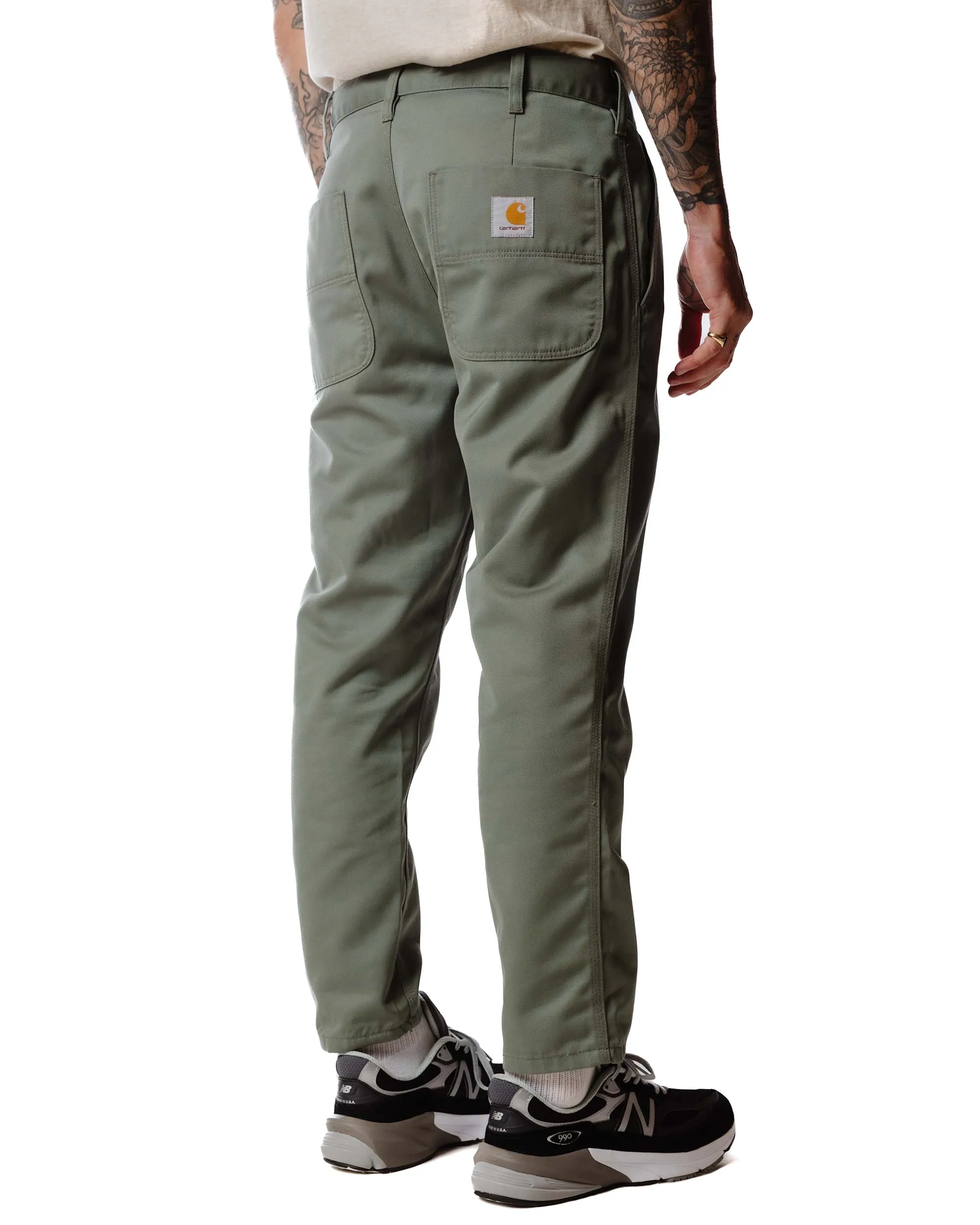 Carhartt W.I.P. Abbott Pant Smoke Green Earth Tone Hoodie Brooch
