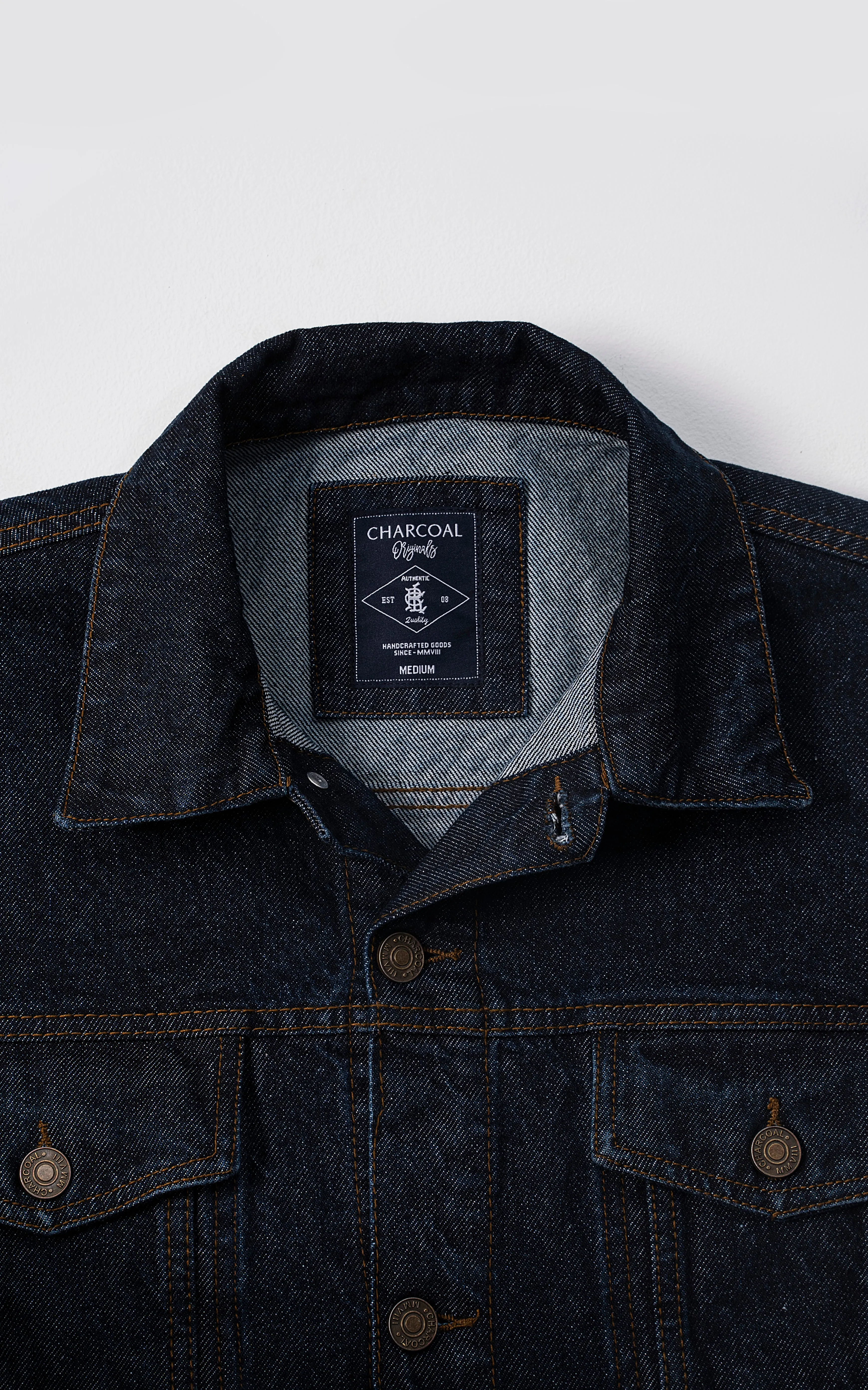 Denim Full Sleeve Jacket Blue Adjustable Handle Ergonomic Heel Shape