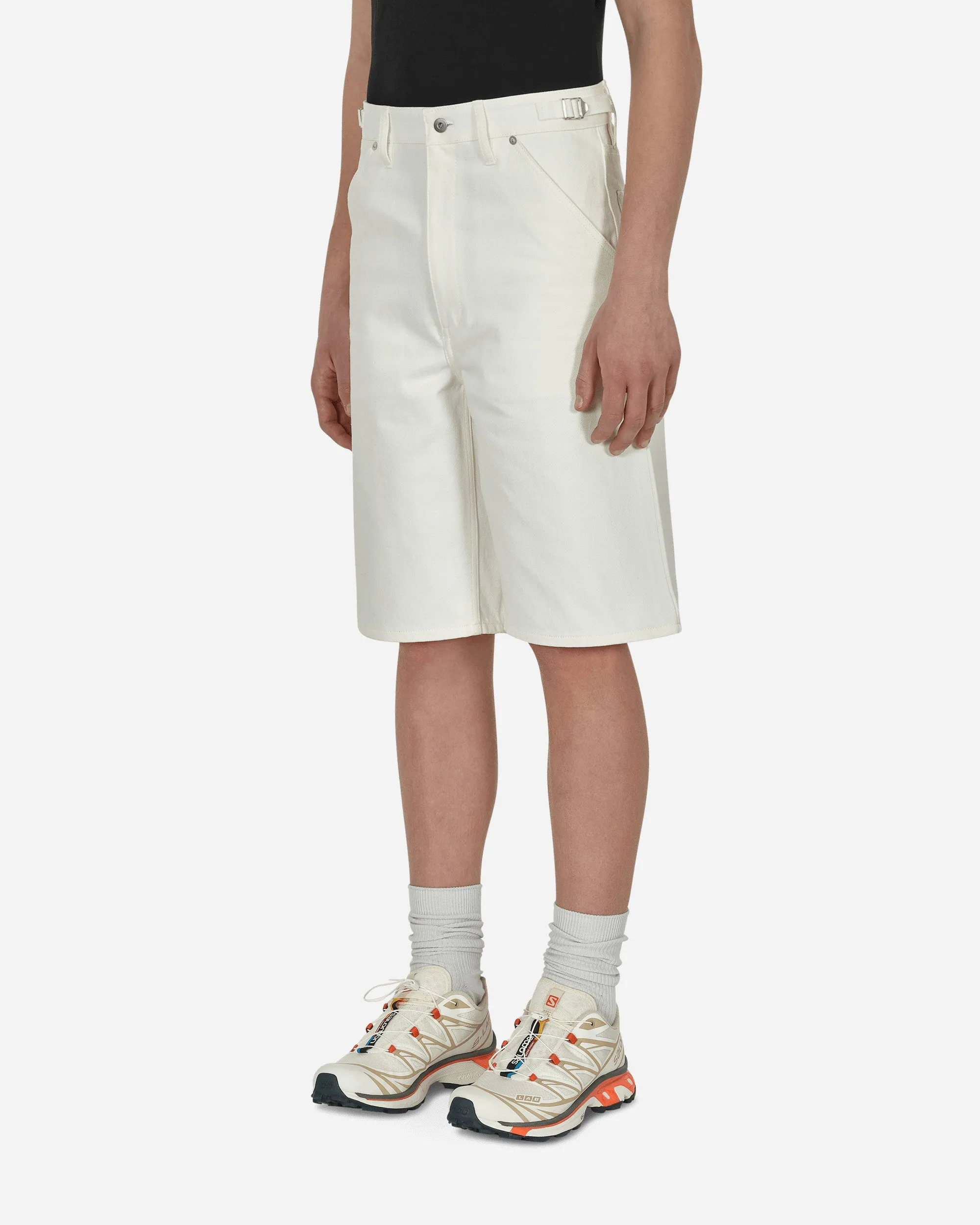 Denim Shorts White Sweat Wicking Organic Material Index